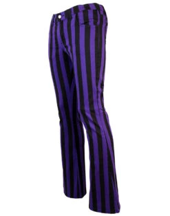 Holy Roller - Retro 60s Striped 70s Indie Flares P -KDX Clothing Store madcap england holy roller blackpurple2 47636.1661274056 2