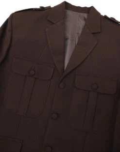 Mod Hopsack Safari Jacket BURGUNDY -KDX Clothing Store madcap england hopsack safari blazer brown 1 08442.1661269284 1