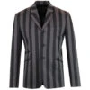 Inferno 60s Mod Stripe Blazer (B/G) -KDX Clothing Store madcap england inferno stripe blazer black grey 1 07479.1661266191