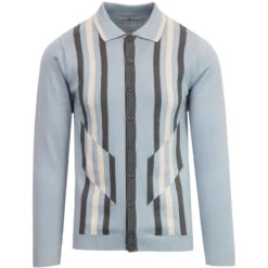 Kazimir Abstract Stripe Polo (BF) -KDX Clothing Store madcap england kazimir stripe polo cardigan blue fog 3 88887.1661265833