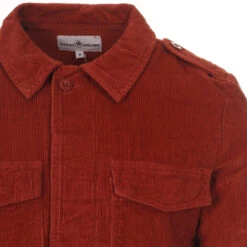 Lennon Mod Cord Shirt Jacket (Rust) -KDX Clothing Store madcap england lennon cord military jacket rust 2 36312.1661262635 3