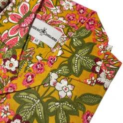 Rock-a-Hula Retro Rayon Floral LS Revere Collar Shirt Mustard -KDX Clothing Store madcap england long sleeve floral rayon shirt mustard mc1075 4 68382.1698858534