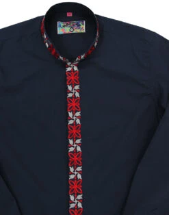 Avory 60s Mandarin Collar Shirt (B)