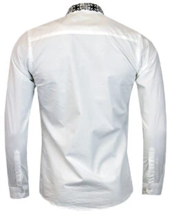 Avory 60s Mandarin Collar Shirt (B) -KDX Clothing Store madcap england mandarin shirt white 4 61541.1661270634