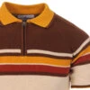 Meteor Mod Rib Zip Neck Polo BIRCH -KDX Clothing Store madcap england meteor ribbed stripe panel polo 2 21732.1661264748