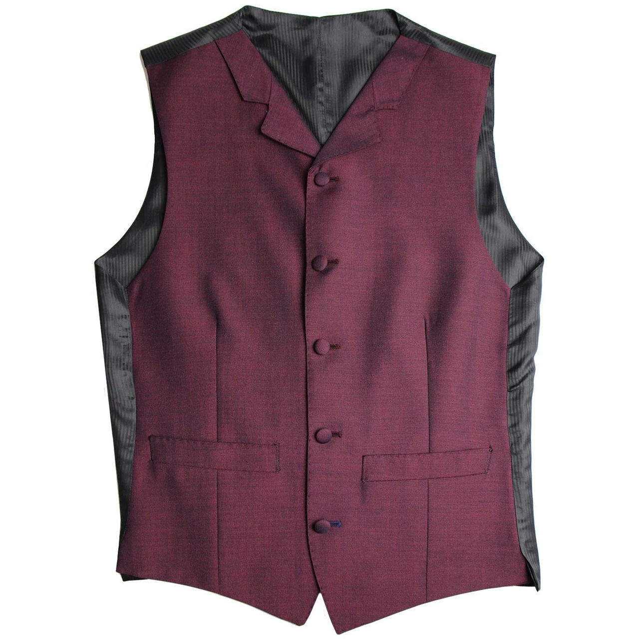Mod Mohair Tonic Waistcoat BURGUNDY 4 Mod Mohair Tonic Waistcoat BURGUNDY - Image 2