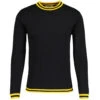 LS Moon Mod Tipped Knit Jumper B/Y -KDX Clothing Store madcap england moon long sleeve knitted tee black yellow mc587 2 57331.1690373704