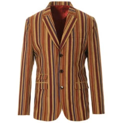 Offbeat Cord Mod Stripe Blazer (C) -KDX Clothing Store madcap england offbeat cord stripe sb blazer 4 55299.1661261773