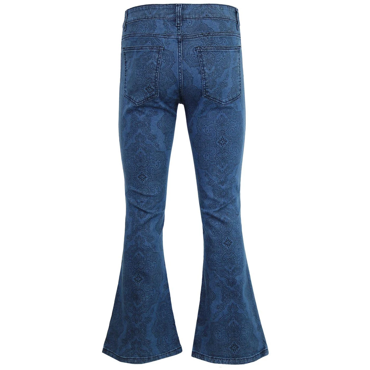 Paisley Rave Retro 70s Denim Flares 5 Paisley Rave Retro 70s Denim Flares - Image 3