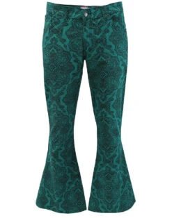 Paisley Rave Twill 70s Bellbottoms 32 Paisley Rave Twill 70s Bellbottoms -KDX Clothing Store madcap england paisley rave flares teal 3 14055.1661270062 3