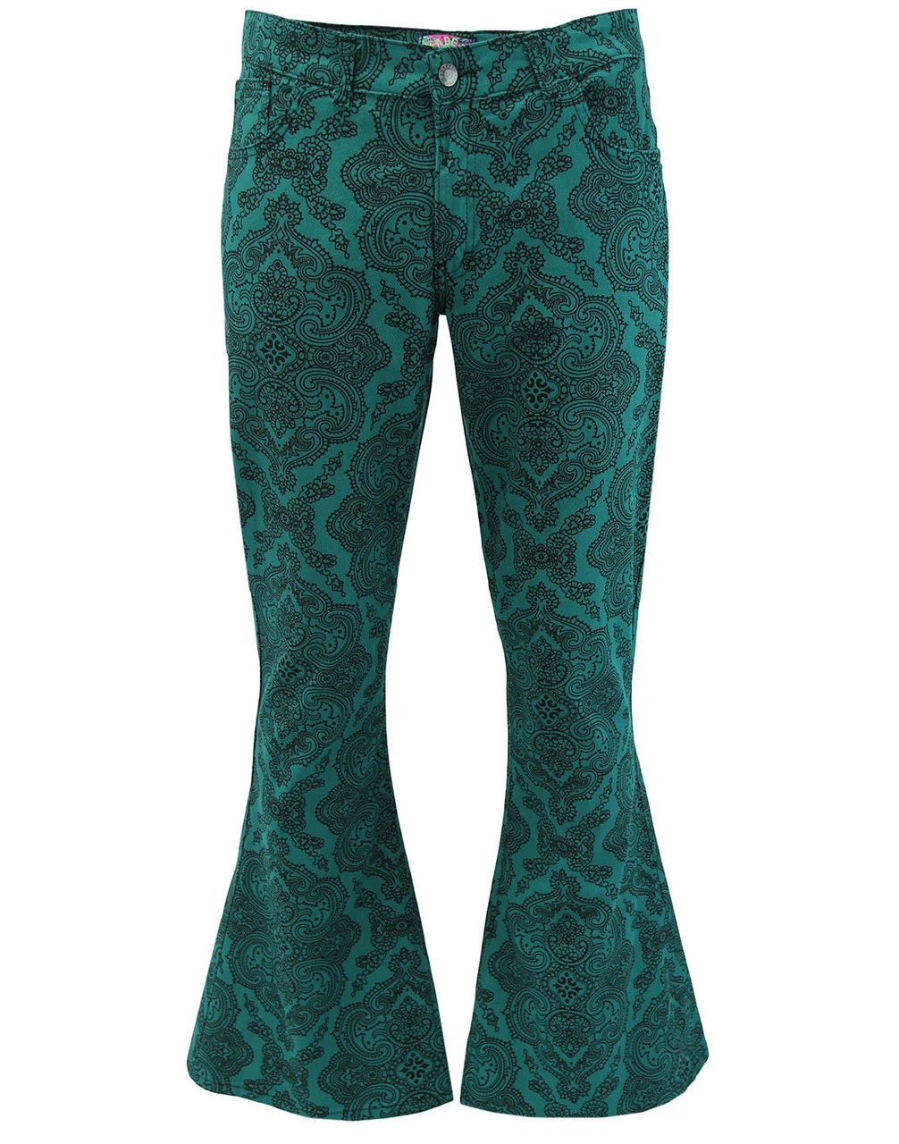 Paisley Rave 1970s Cord Bellbottoms 14 Paisley Rave 1970s Cord Bellbottoms - Image 12