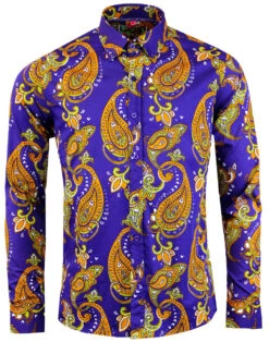 Tanpura Paisley Trip 60s Mod Shirt -KDX Clothing Store madcap england paisley trip button down 4 31551.1661270306