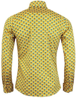 Peacock Retro 60s Mod Op Art Shirt 8 Peacock Retro 60s Mod Op Art Shirt -KDX Clothing Store madcap england peacock shirt yellow 3 97516.1661270268