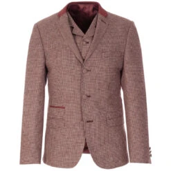 Mod 3 Button Dogtooth Suit Jacket 15 Mod 3 Button Dogtooth Suit Jacket -KDX Clothing Store madcap england puppytooth suit jacket and waistcoat berry 1 77222.1661263663