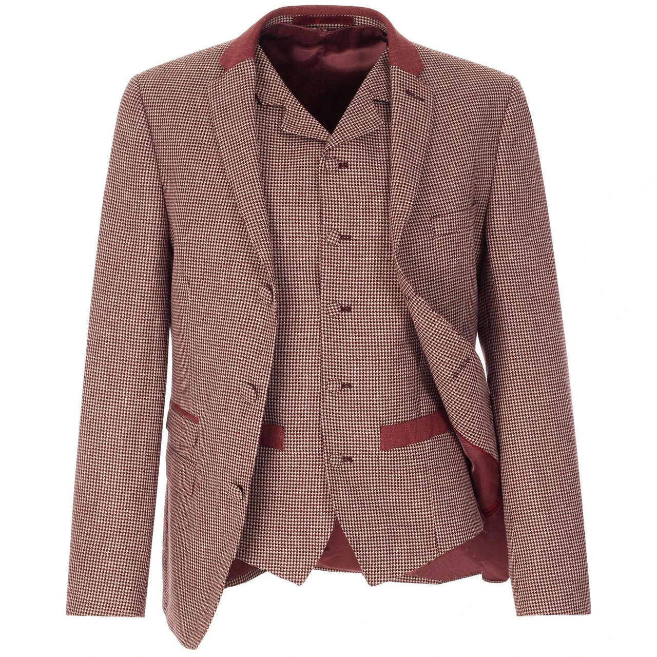 Mod 3 Button Dogtooth Suit Jacket 7 Mod 3 Button Dogtooth Suit Jacket - Image 5