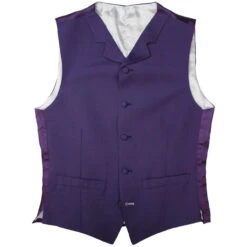 Mod Mohair Tonic Waistcoat PURPLE