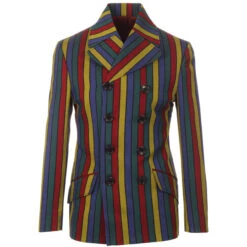 Hendrix Stripe 60s Mod DB Blazer -KDX Clothing Store madcap england rare breed hendrix stripe jacket 6 79833.1661263374