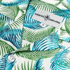 Rock-a-Hula Retro Rayon Feather Palm Leaf SS Hawaiian Shirt -KDX Clothing Store madcap england rayon leaf print revere collar ss shirt mc1077 3 22450.1696591251