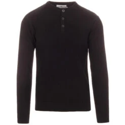 Caine Ribbed Grandad Top (HG) -KDX Clothing Store madcap england ribbed grandad top black 1 20603.1661264041 4