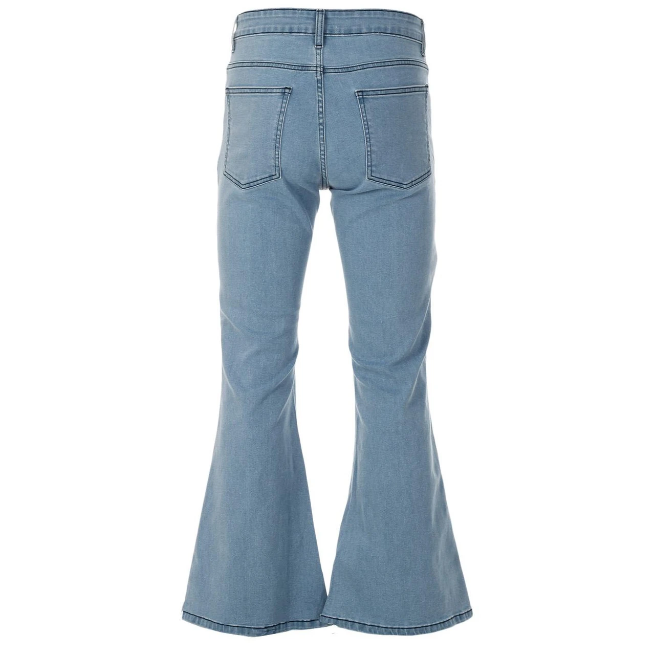 Rock 70s Blue Stitch Flares (BW) 5 Rock 70s Blue Stitch Flares (BW) - Image 3