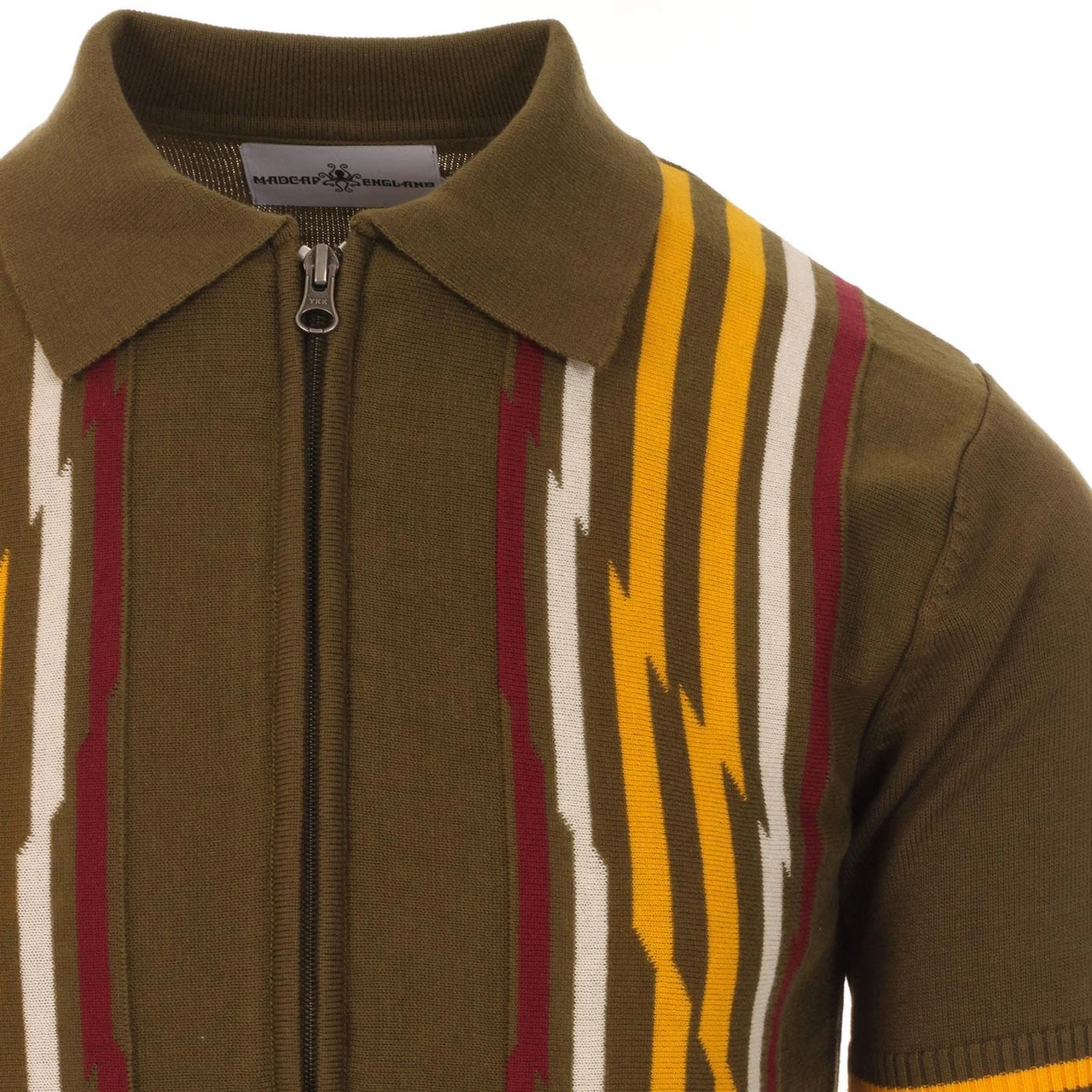 Thunderclap Mod Stripe Zip Polo (G) 4 Thunderclap Mod Stripe Zip Polo (G) - Image 2