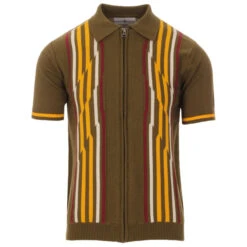 Thunderclap Mod Stripe Zip Polo (G) 8 Thunderclap Mod Stripe Zip Polo (G) -KDX Clothing Store madcap england shock of the lightning polo beech 4 30359.1661265681