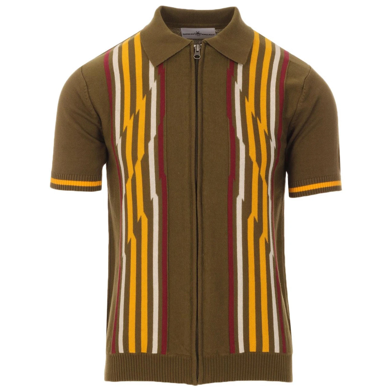 Thunderclap Mod Stripe Zip Polo (G) 5 Thunderclap Mod Stripe Zip Polo (G) - Image 3