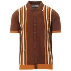 Shockwave Mod Stripe Knit Polo (CG) -KDX Clothing Store madcap england shockwave knitted polo sorrel brown 3 28425.1661261978 1