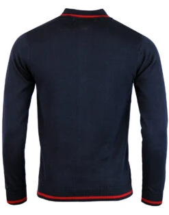 Marriott Suede Mod Polo Cardigan BM -KDX Clothing Store madcap england suede marriott 3 05958.1661270255