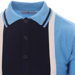 Marriott Suede Men's Mod Polo Cardigan - Black -KDX Clothing Store madcap england suede marriott button through polo blue 1 47093.1661265238