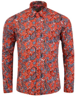 Tabla Paisley Retro 60s Mod Shirt