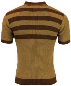 Terry Retro Mod Rib Stripe Polo N -KDX Clothing Store madcap england terry polo brown 2 95668.1679657084 1