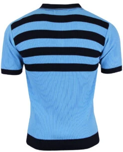 Terry Retro Mod Rib Stripe Polo N -KDX Clothing Store madcap england terry polo sky 2 14066.1661271160 1