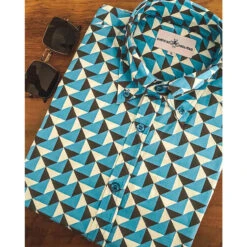 Trip Geo Chevron Retro Mod Shirt -KDX Clothing Store madcap england trip George chevron shirt4 26227.1661263268