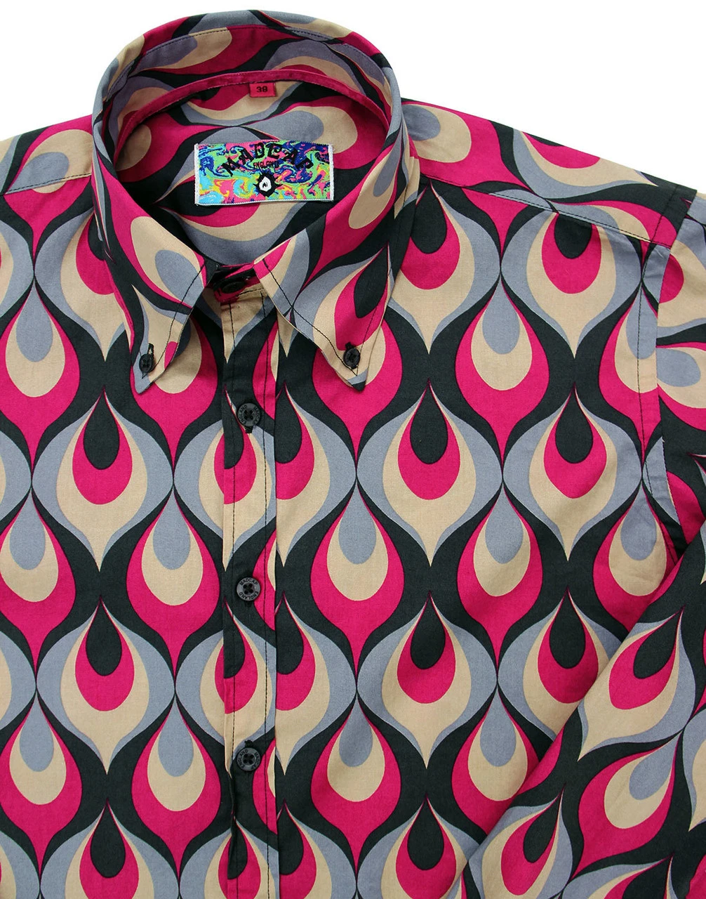 Trip Flames Retro Mod Op Art Shirt 3 Trip Flames Retro Mod Op Art Shirt
