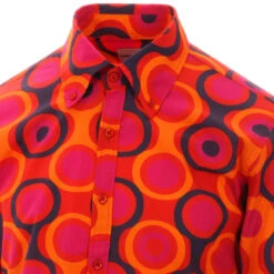 Trip Circles 1960s Mod Target Shirt -KDX Clothing Store madcap england trip op art mod target shirt orange 2 25936.1661265467 1