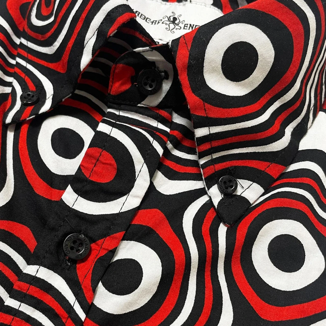 Trip Op Art Mod Big Collar Shirt BR 11 Trip Op Art Mod Big Collar Shirt BR - Image 9