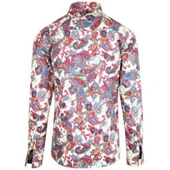 Trip Paisley Retro Mod 60s Shirt -KDX Clothing Store madcap england trip paisley shirt red ecru 3 83887.1661266014