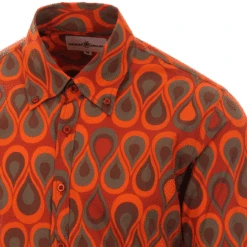 Trip Teardrops 60s Mod Op Art Shirt 12 Trip Teardrops 60s Mod Op Art Shirt -KDX Clothing Store madcap england trip teardrops shirt orange 2 96428.1661265517 1