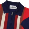 Victor 60s Mod Stripe Zip Polo BLUE -KDX Clothing Store madcap england victor 60s mod zip polo blue 1 97448.1661266884