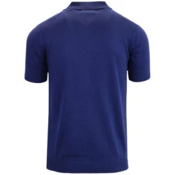 Victor 60s Mod Stripe Zip Polo BLUE -KDX Clothing Store madcap england victor 60s mod zip polo blue 2 59982.1661266882
