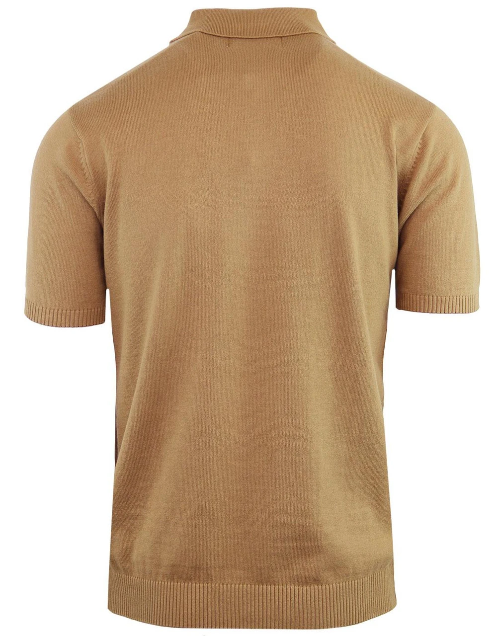 Victor 60s Mod Stripe Zip Polo TAN 8 Victor 60s Mod Stripe Zip Polo TAN - Image 6