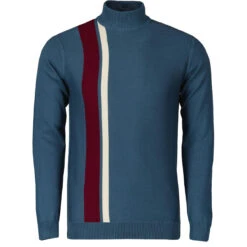 Westwood Racing Stripe Turtleneck O 20 Westwood Racing Stripe Turtleneck O -KDX Clothing Store madcap england westwood racing jumper rollneck blue1 95348.1661260875