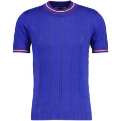 Wilson Pointelle Knit Mod Mock Turtleneck Tipped Tee In Zinfandel -KDX Clothing Store madcap england wilson mc1041 pointelle knit top blue 1 73263.1679070656 1