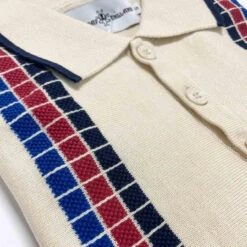 Zodiac Mod Raised Stripe Knit Polo 16 Zodiac Mod Raised Stripe Knit Polo -KDX Clothing Store madcap england zodiac knitted polo birch 5 16143.1671462764