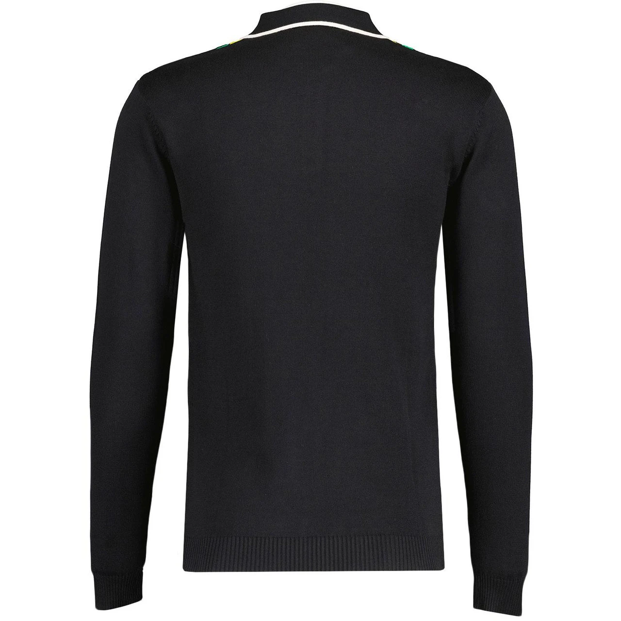 Zodiac Mod Textured Raised Stripe Knitted Polo Shirt Black 12 Zodiac Mod Textured Raised Stripe Knitted Polo Shirt Black - Image 10