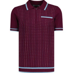 Miles Mod Jacquard Knit Polo (FB)