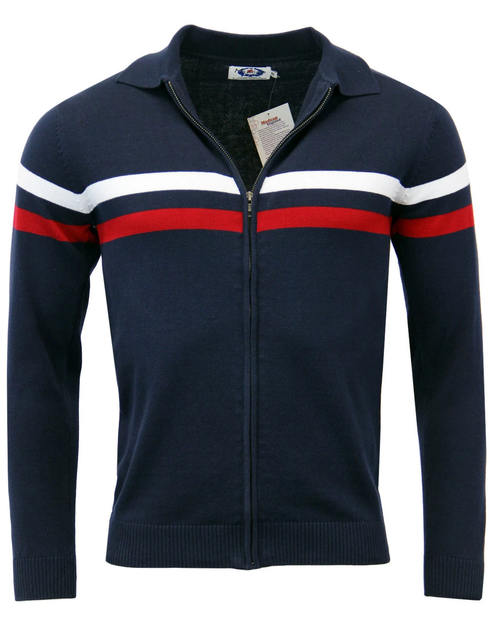 Mavers MADCAP Retro Mod Zip Through Cardigan (B) 6 Mavers MADCAP Retro Mod Zip Through Cardigan (B) - Image 4