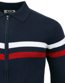 Mavers MADCAP Retro Mod Zip Through Cardigan (B) 23 Mavers MADCAP Retro Mod Zip Through Cardigan (B) -KDX Clothing Store madcap mavers zip cardigan navy 5 00744.1661271975
