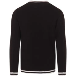 LS Moon Mod Tipped Knit Jumper (B) 24 LS Moon Mod Tipped Knit Jumper (B) -KDX Clothing Store madcap moon longsleeve top black back 52238.1661260863 2